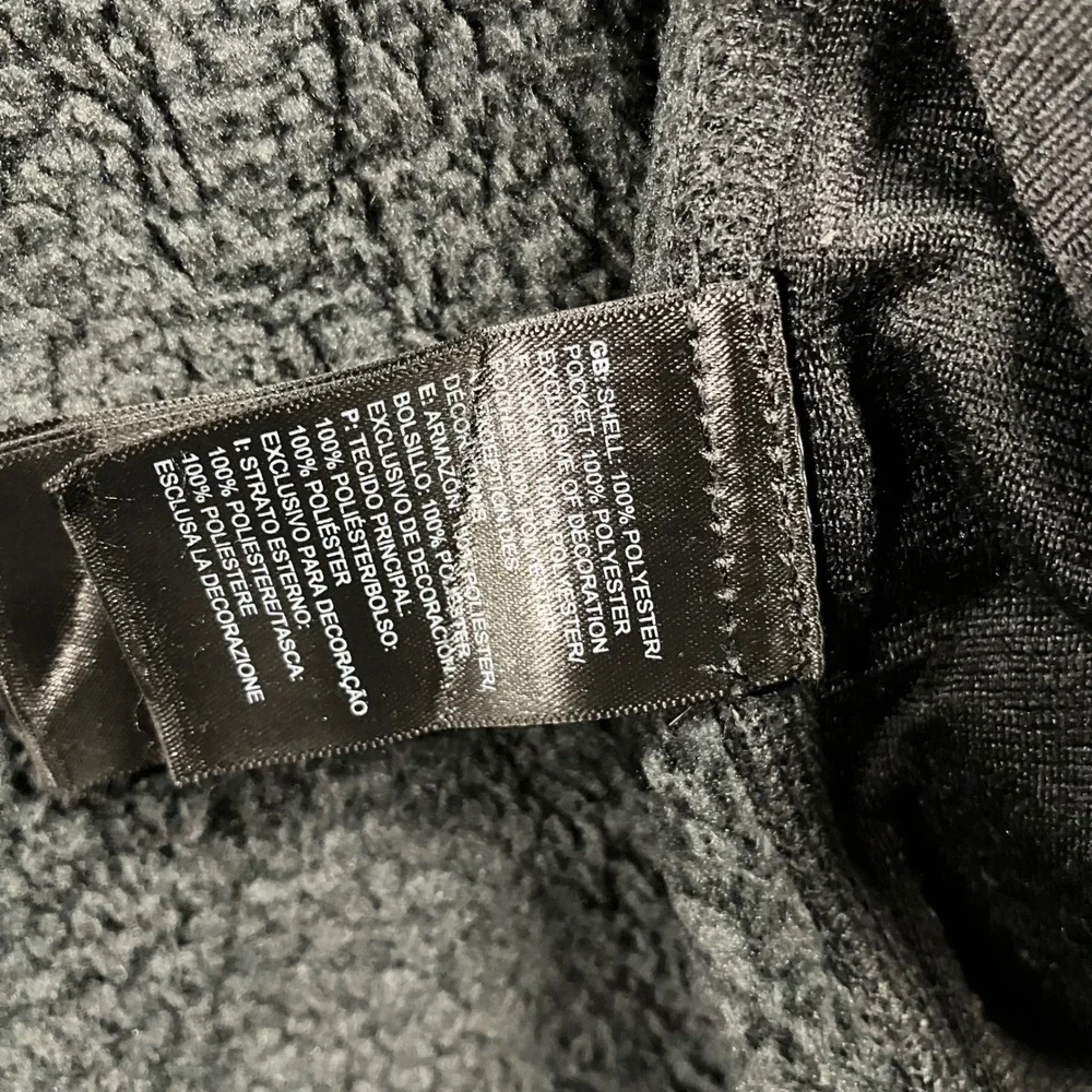 The North Face Gordon Lyons Fleece Vest Men XL Black Full Zip‎ Sweater Knit